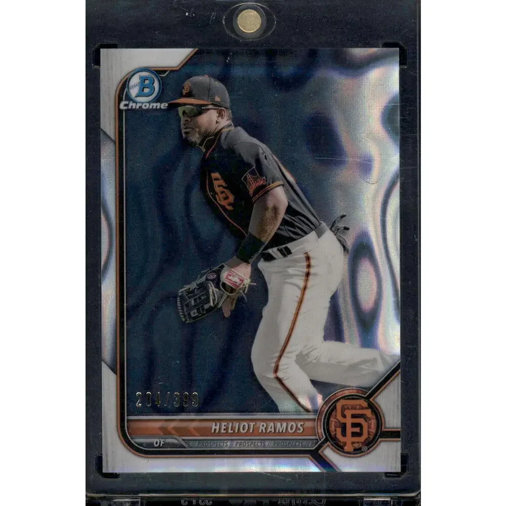 2022 Bowman #BCP-35 Heliot Ramos Chrome Prospects Lava #/399